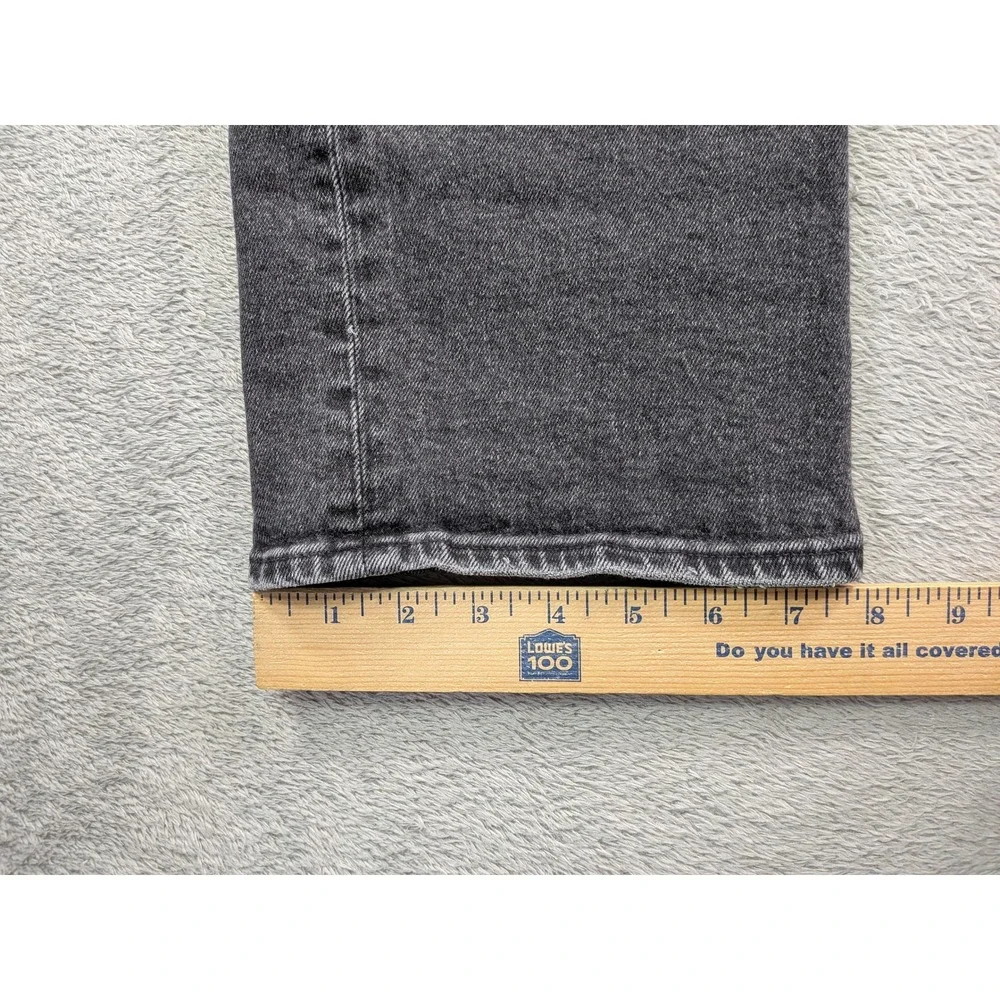 American Eagle Flex Straight Leg Jeans Mens 34x32 Washed Black Denim 5-Pocket